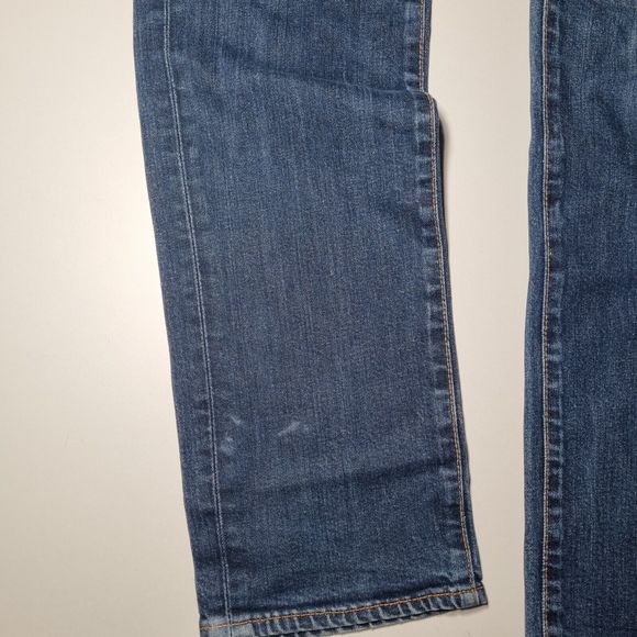 Levi Jeans Mens W36 L34 Blue Straight Leg Zip Fly Mid Rise Cotton Designer - Picture 6 of 7